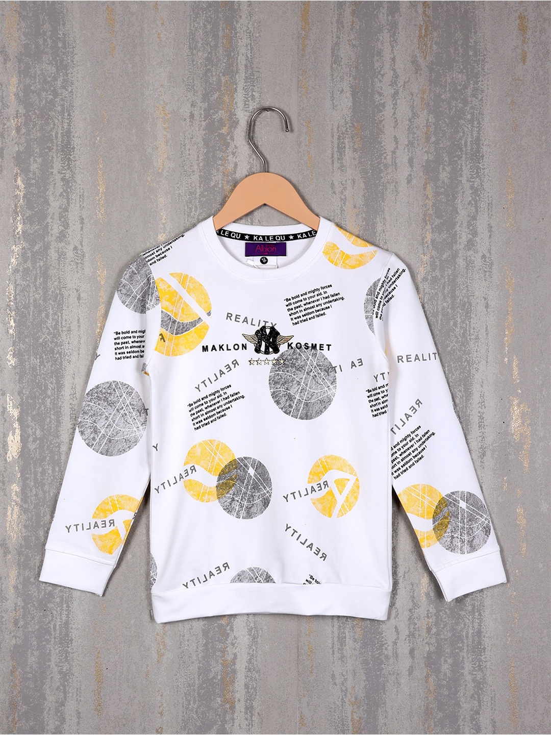 

Albion Boys Typography Printed Pure Cotton Tshirt, White