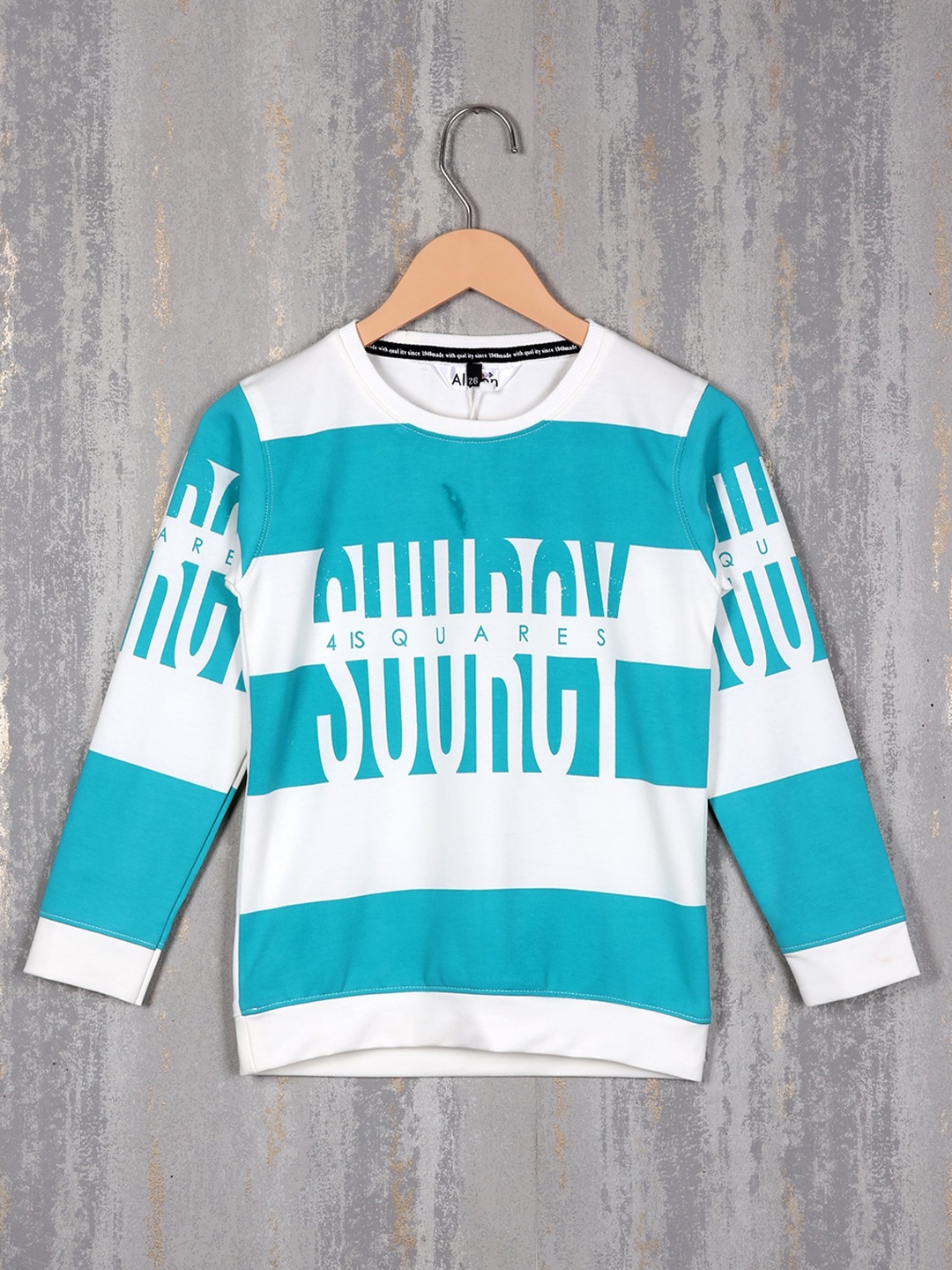 

Albion Boys Typography Printed Pure Cotton Sweatshirt, Green