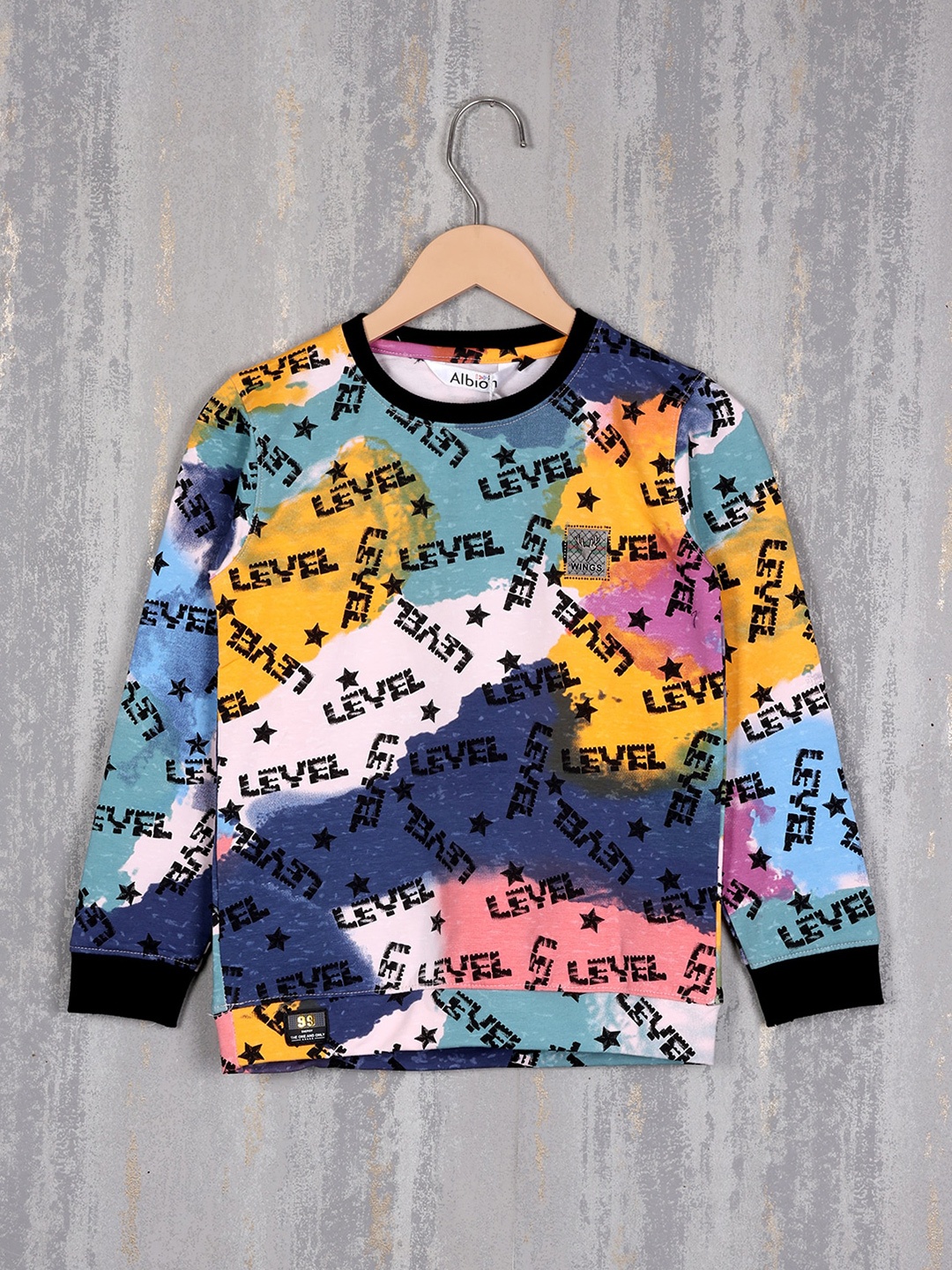 

Albion Boys Typography Printed Pure Cotton Sweatshirt, Blue