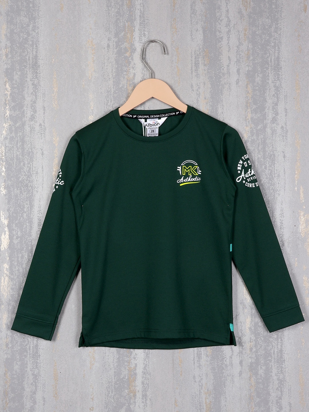 

Albion Boys Typography Printed Sweatshirt, Green