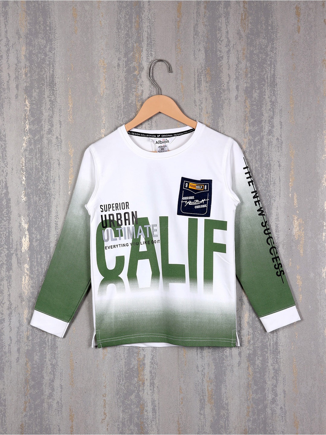 

Albion Boys Printed Sweatshirt, Green