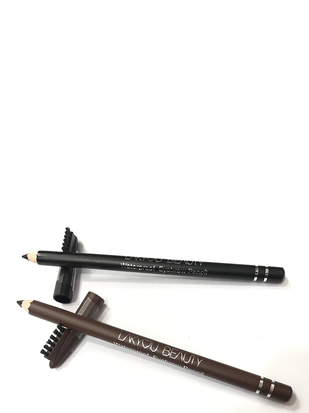 

LAKYOU BEAUTY Set Of 2 Waterproof Eyebrow Pencil - 1.5g Each - Black 01 - Dark Brown 02, Multi