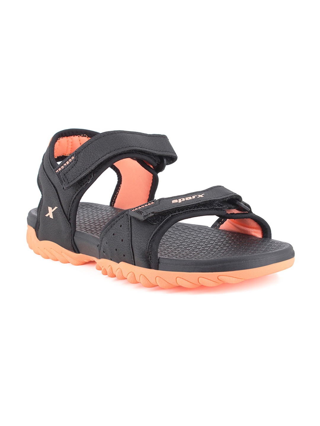 

Sparx Boys Velcro Closure Sports Sandals, Black