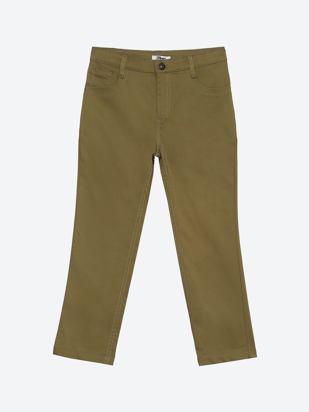 

2Bme Boys Cotton Mid Rise Regular Shorts, Olive