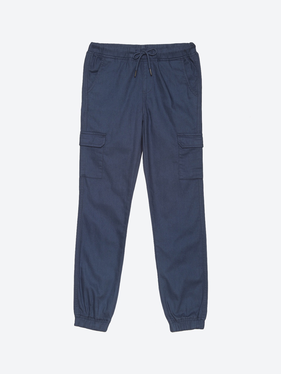 

2Bme Boys Cotton Mid Rise Joggers, Navy blue