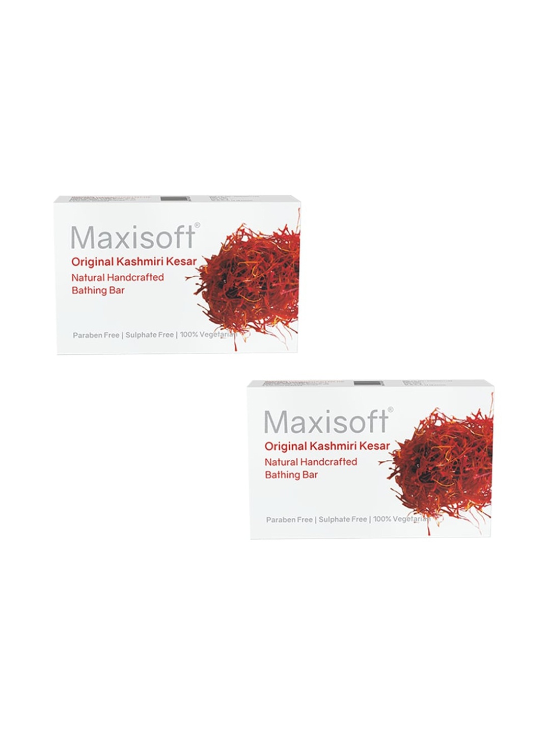 

Maxisoft Set Of 2 Original Kashmiri Kesar Bathing Bar - 75g Each, White