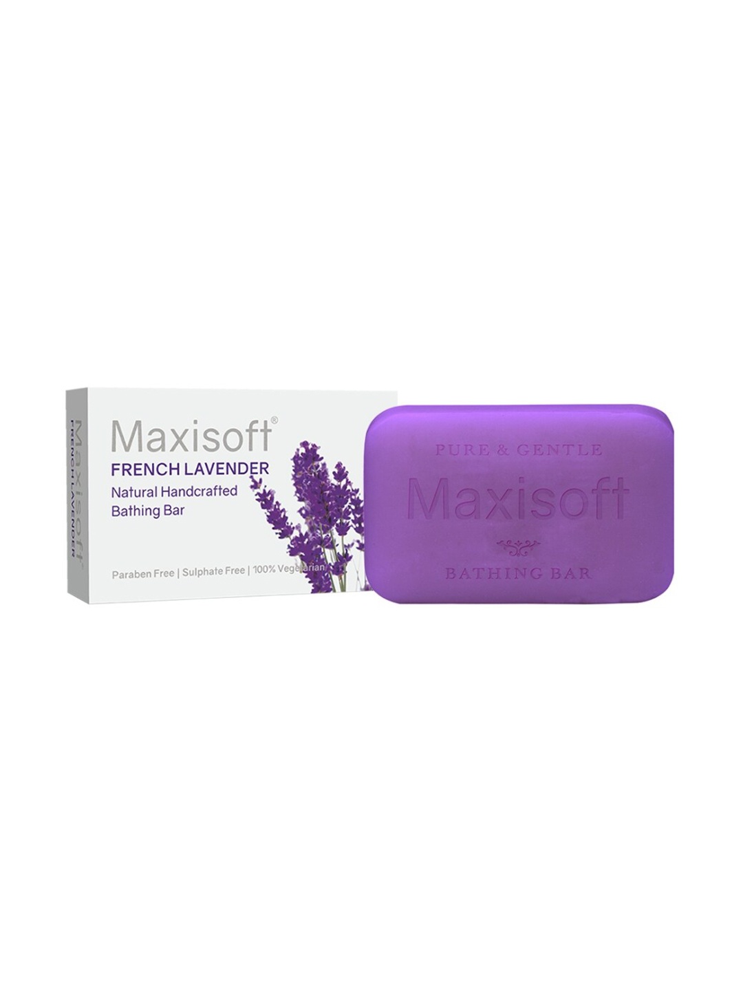 

Maxisoft Set Of 2 French Lavender Bathing Bar - 75g Each, White