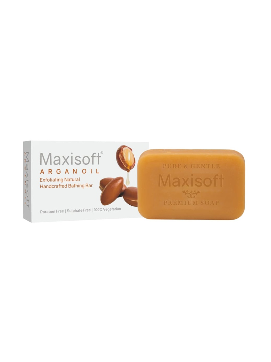 

Maxisoft Set Of 2 Argan Oil Exfoliating Bathing Bar - 75g Each, White