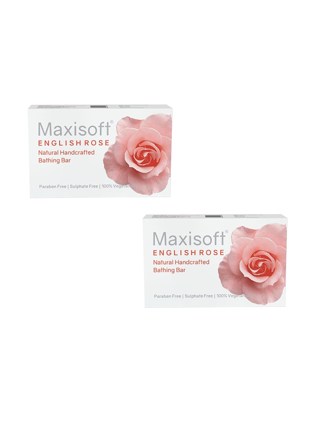 

Maxisoft Set Of 2 English Rose Natural Handcrafted Bathing Bar - 75g Each, Pink