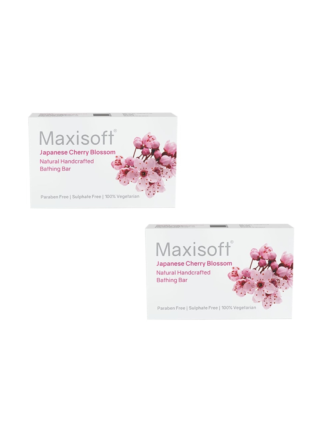 

Maxisoft Set Of 2 Japanese Cherry Blossom Natural Handcrafted Bathing Bar - 75g Each, Pink
