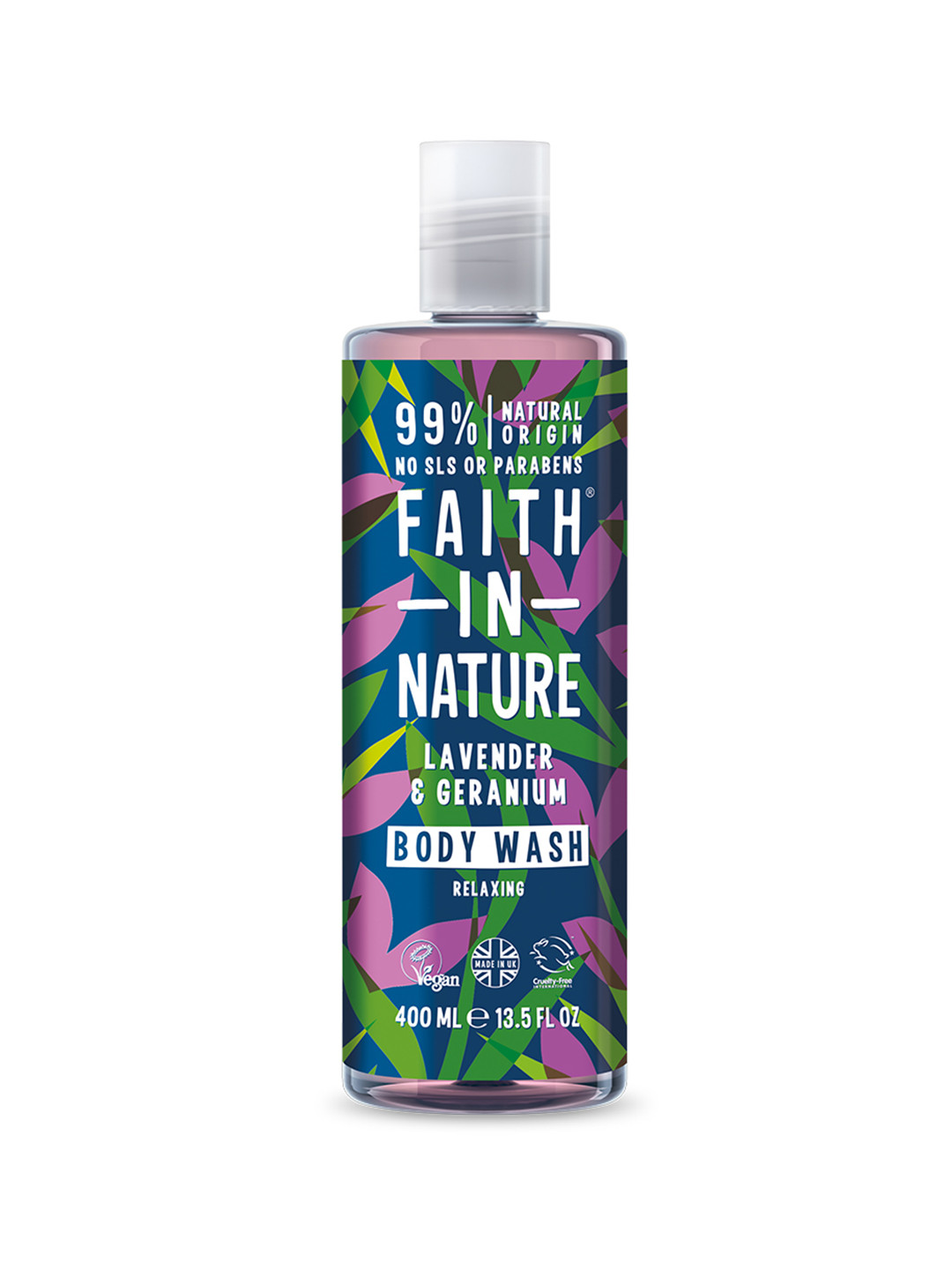 

Faith in Nature Lavender & Geranium Soothing Body Wash - 400ml, Blue