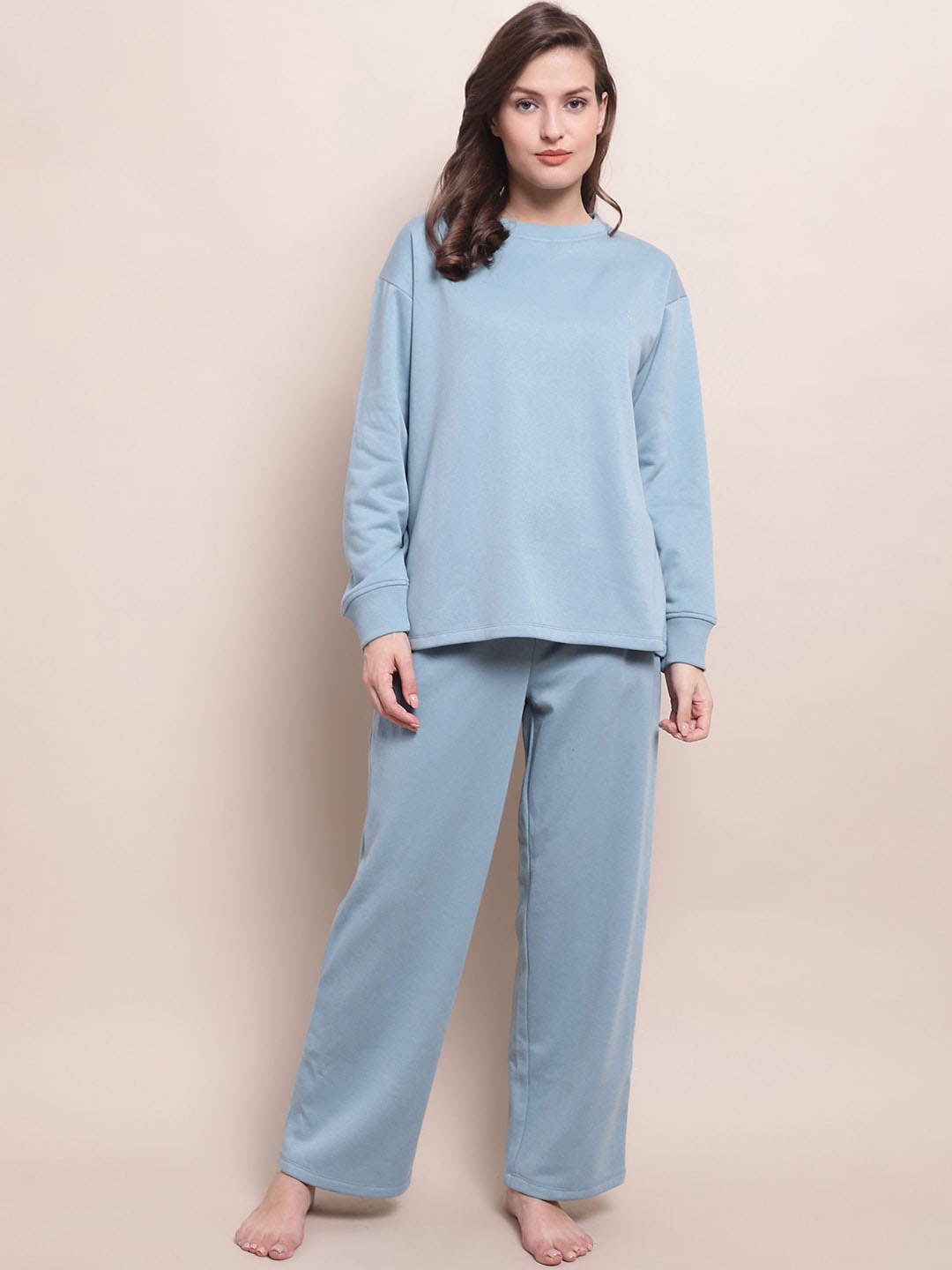 

Kanvin Long Sleeves Night suit, Blue
