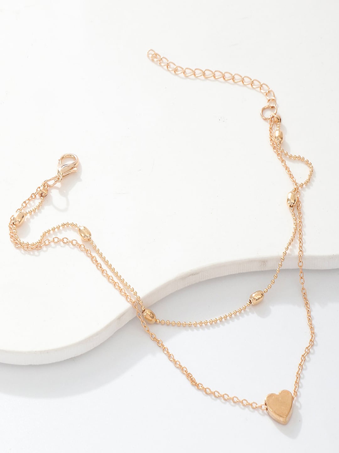 

Young & Forever Gold-Plated Artificial Beads Anklet