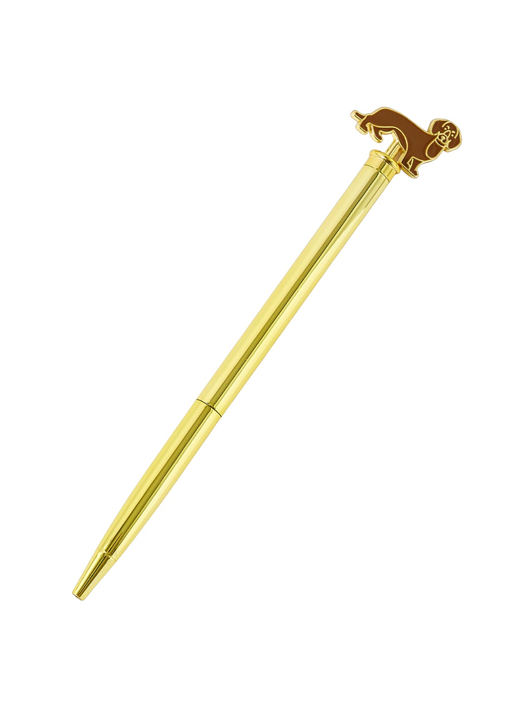 

Accessorize Gold-Toned Sausage Dog Pen