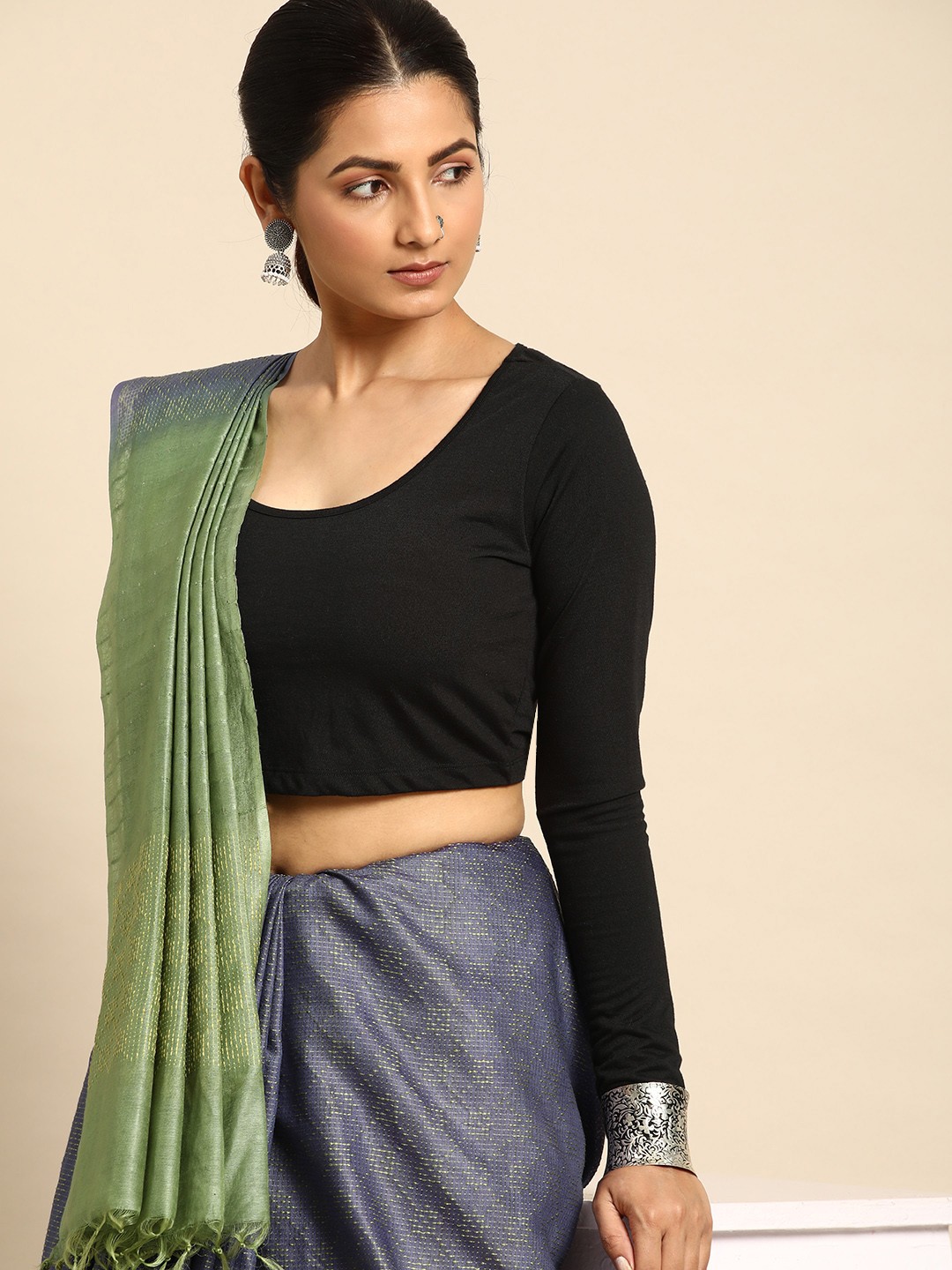 

Taavi Woven Design Bhagalpuri Saree, Blue