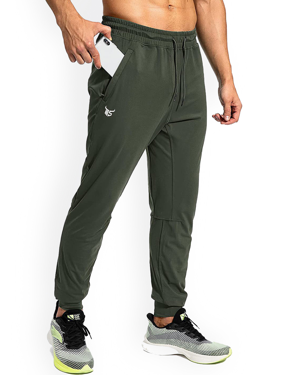 

The Modern Soul Men Mid-RiseTraining or Gym Joggers, Olive