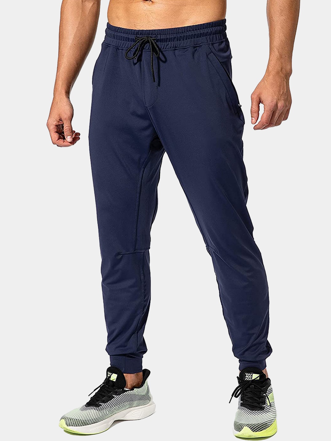 

The Modern Soul Men Mid-RiseTraining or Gym Joggers, Navy blue