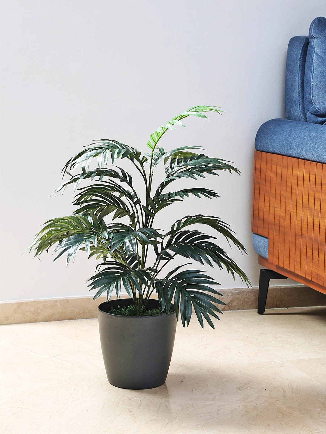 

Fourwalls Green Palm Artificial Plant With Pot