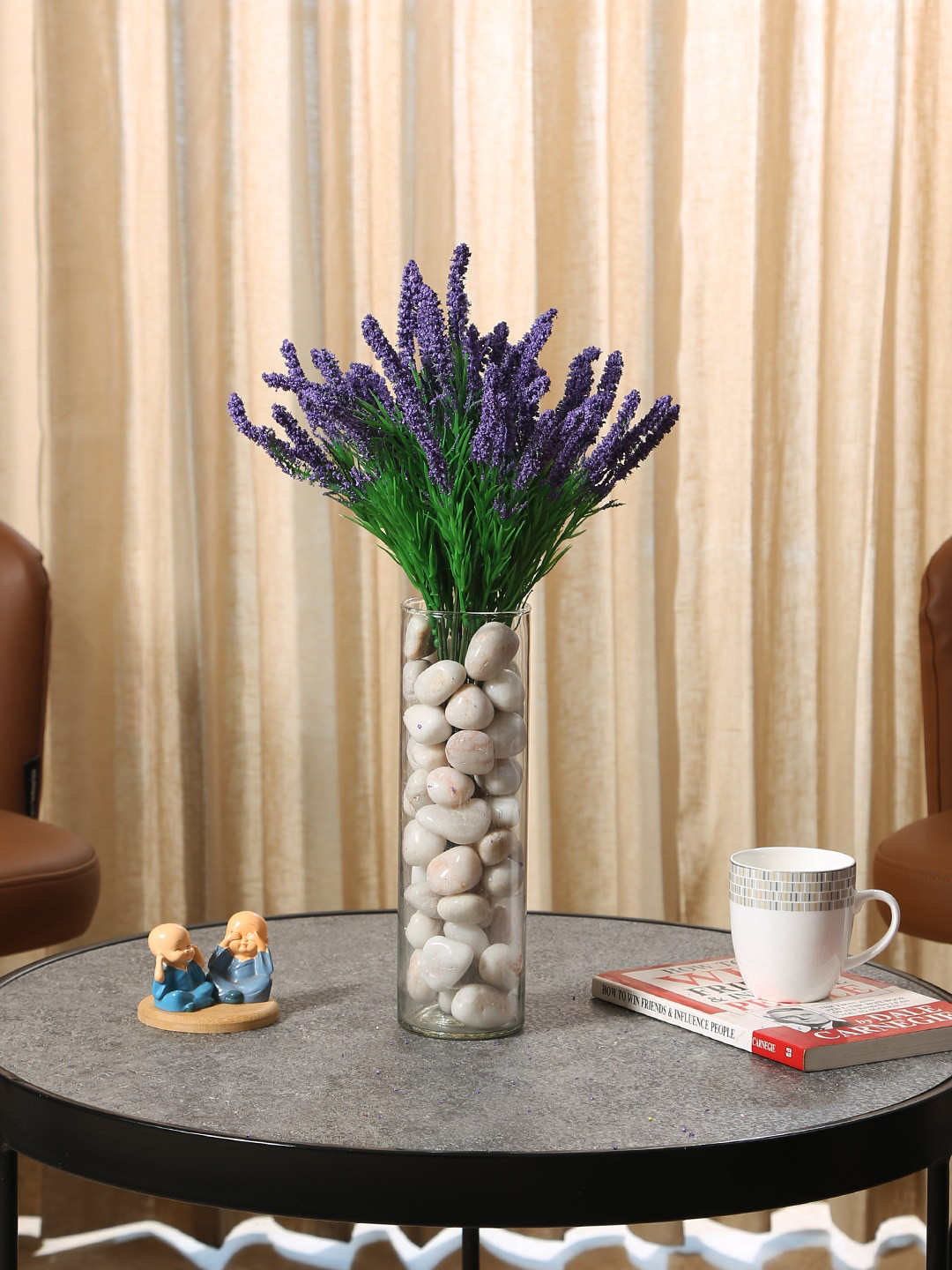 

Fourwalls 3 Pcs Blue & Green Lavender Artificial Flowers