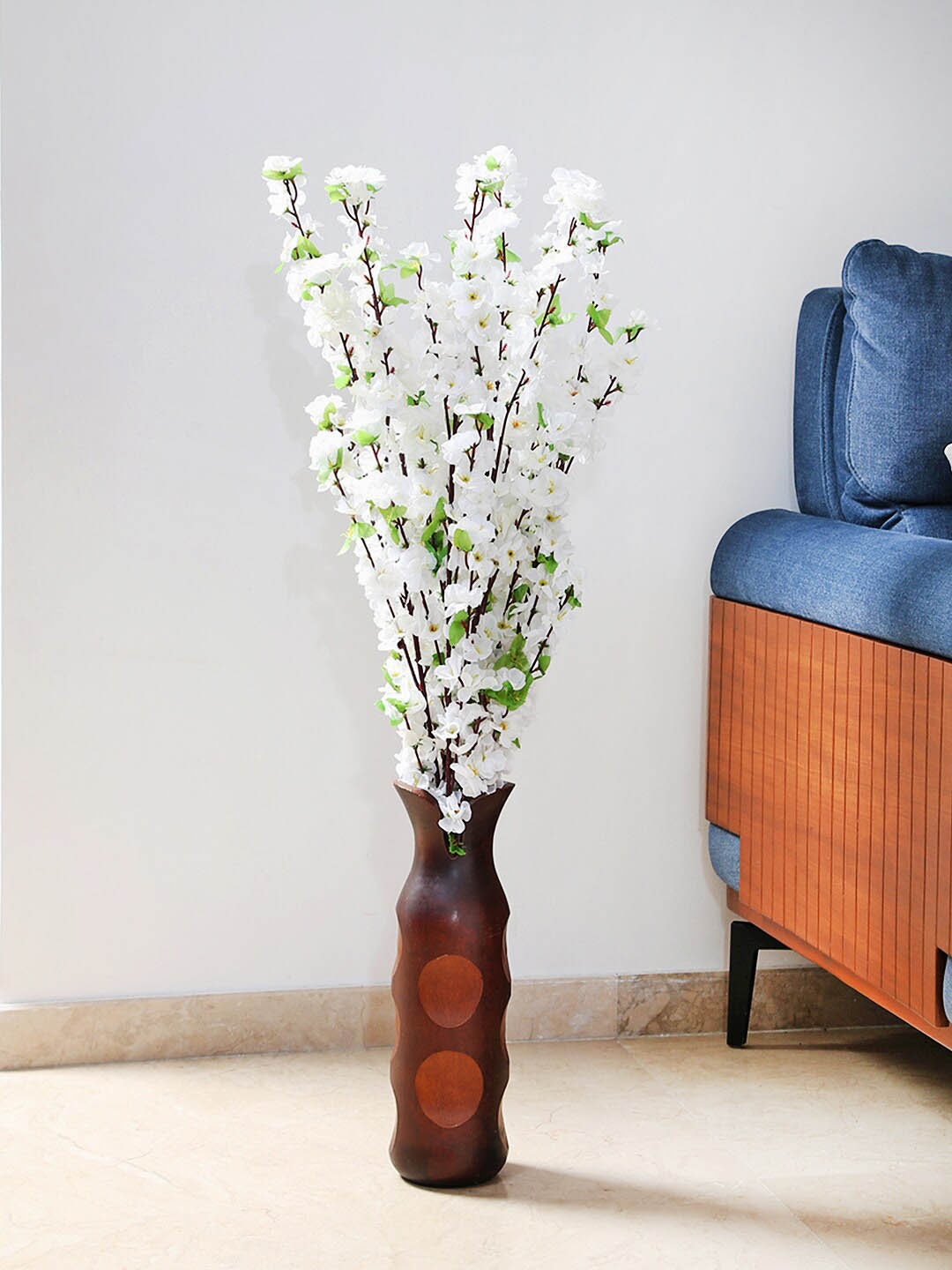 

Fourwalls 12 Pcs White Cherry Blossom Artificial Flower Sticks