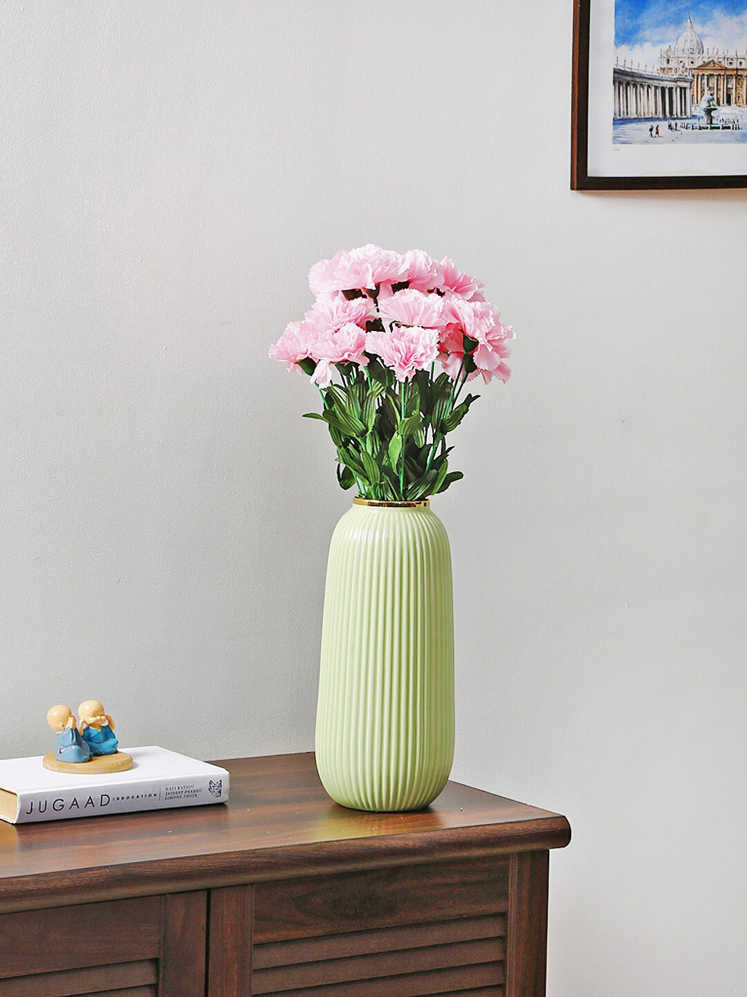 

Fourwalls Pink Carnation Bush Artificial Flowers