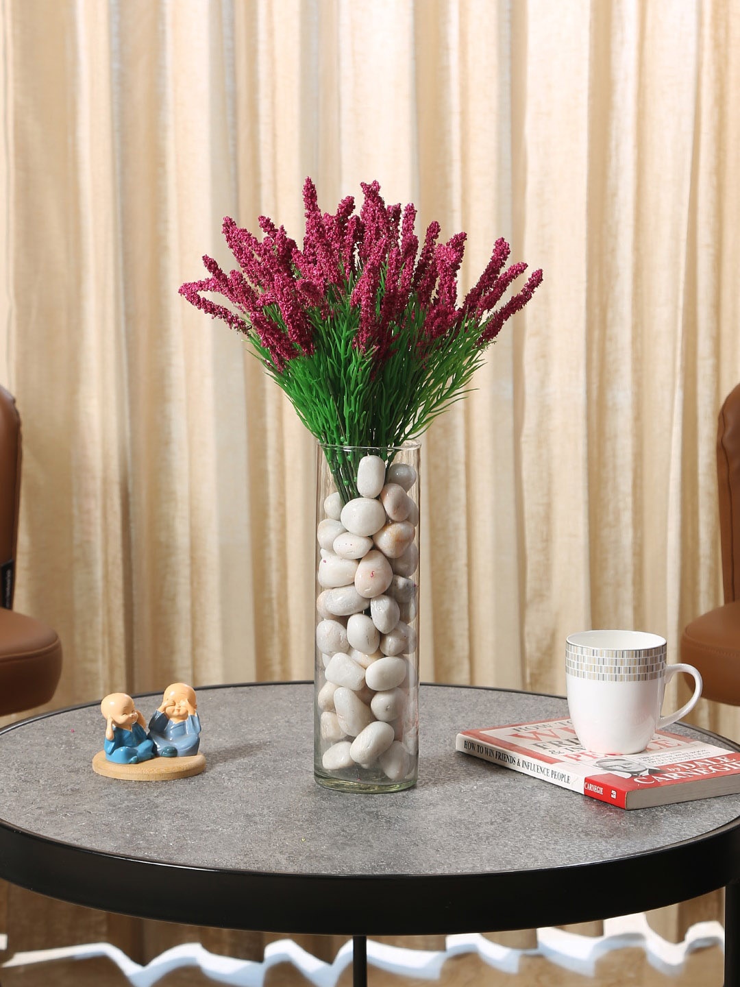 

Fourwalls Purple & Green 3-Pieces Artificial Plants
