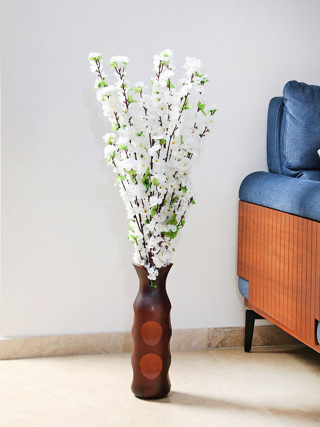 

Fourwalls 15 Pcs White Cherry Blossom Artificial Flower Sticks