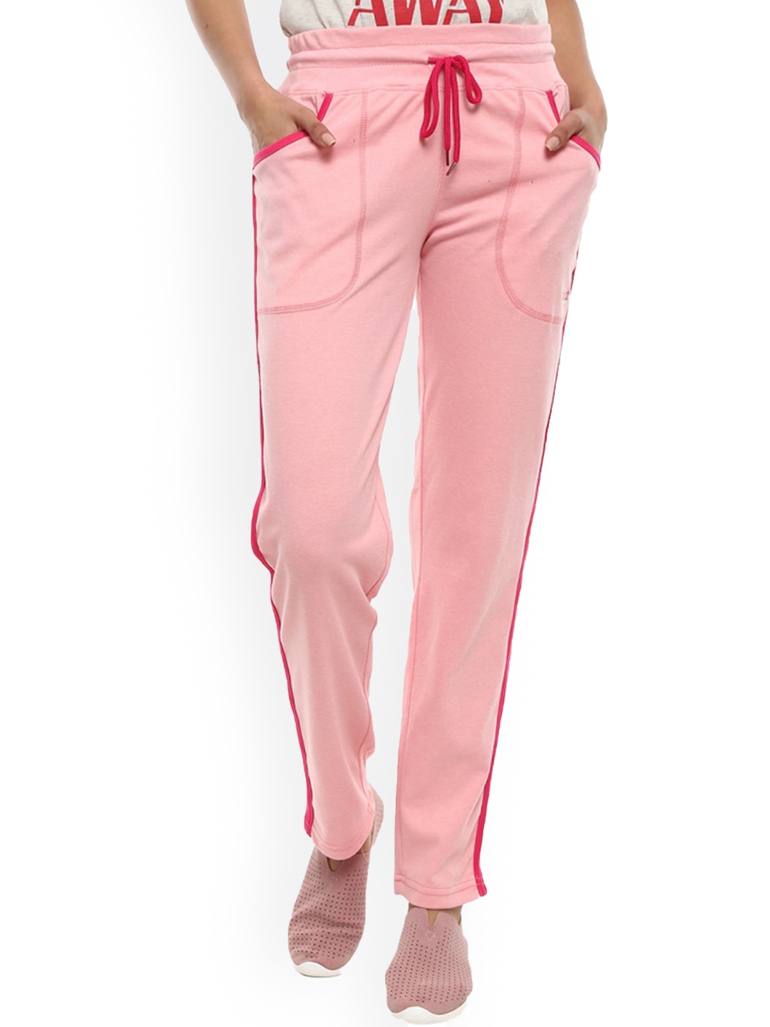 

V-Mart Women Mid-Rise Track Pants, Pink