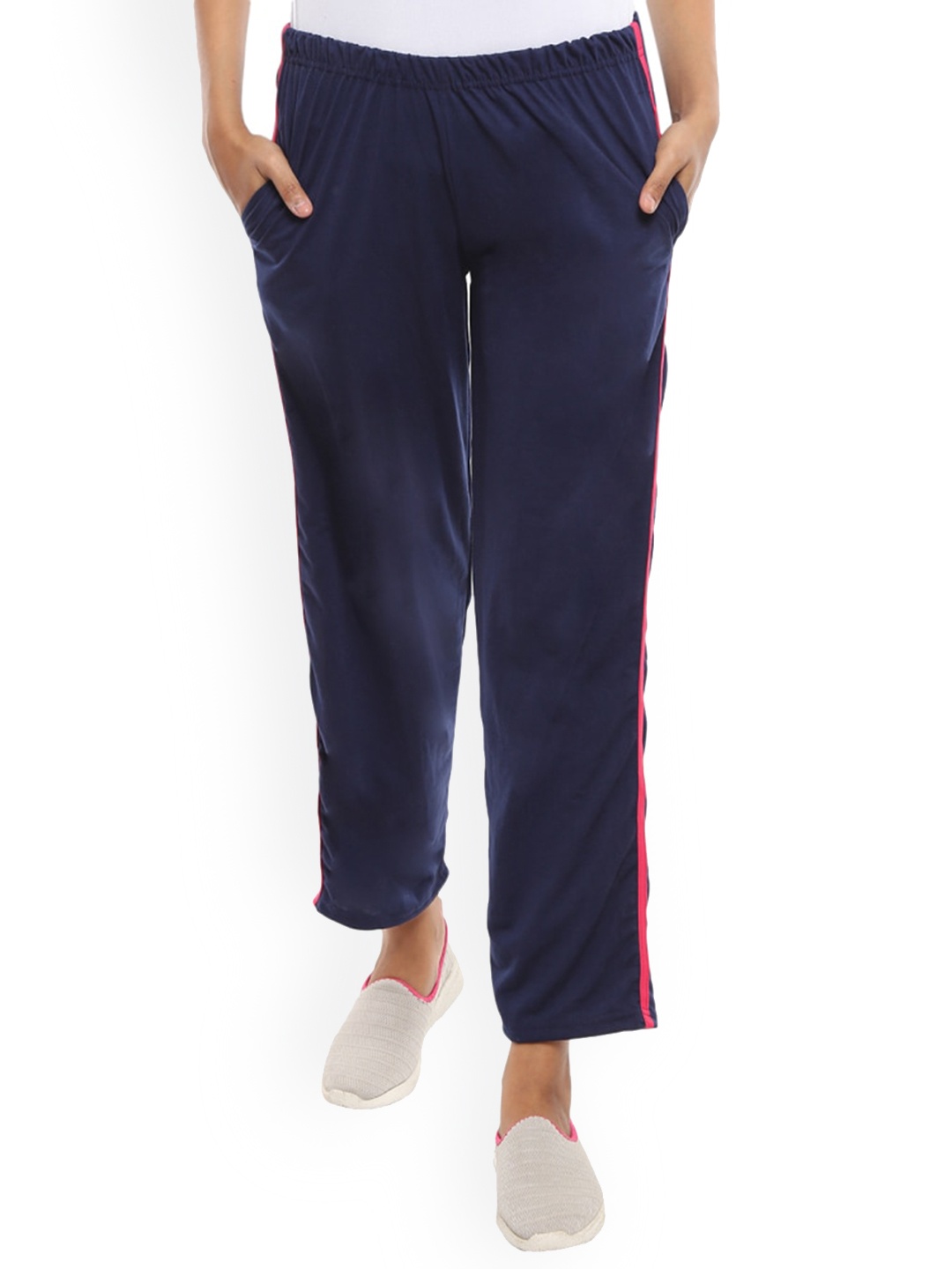 

V-Mart Women Cotton Single Jersy Track Pants, Blue