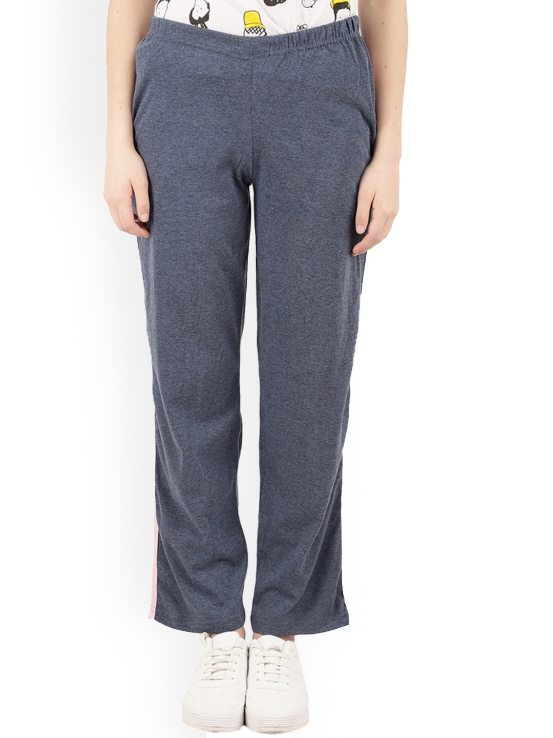 

V-Mart Women Cotton Mid-Rise Track Pants, Grey