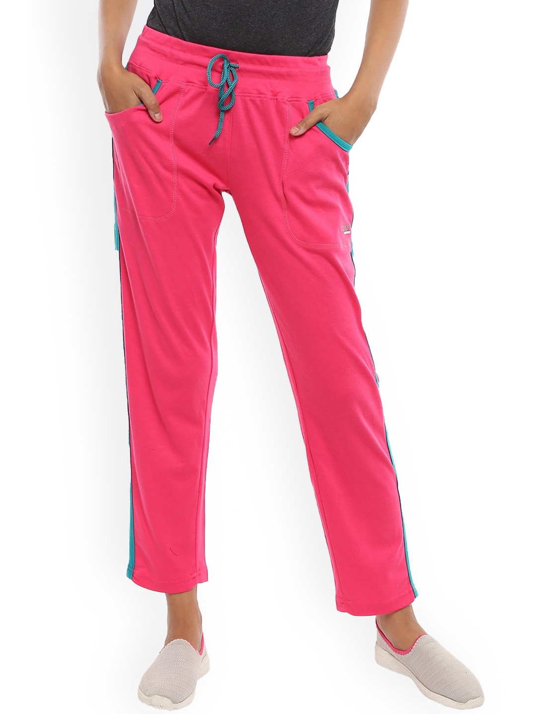 

V-Mart Women Mid-Rise Track Pants, Fuchsia