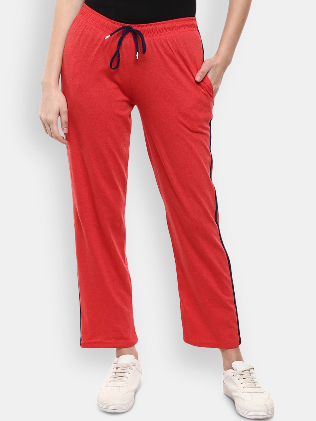 

V-Mart Women Mid Rise Cotton Track Pant, Orange
