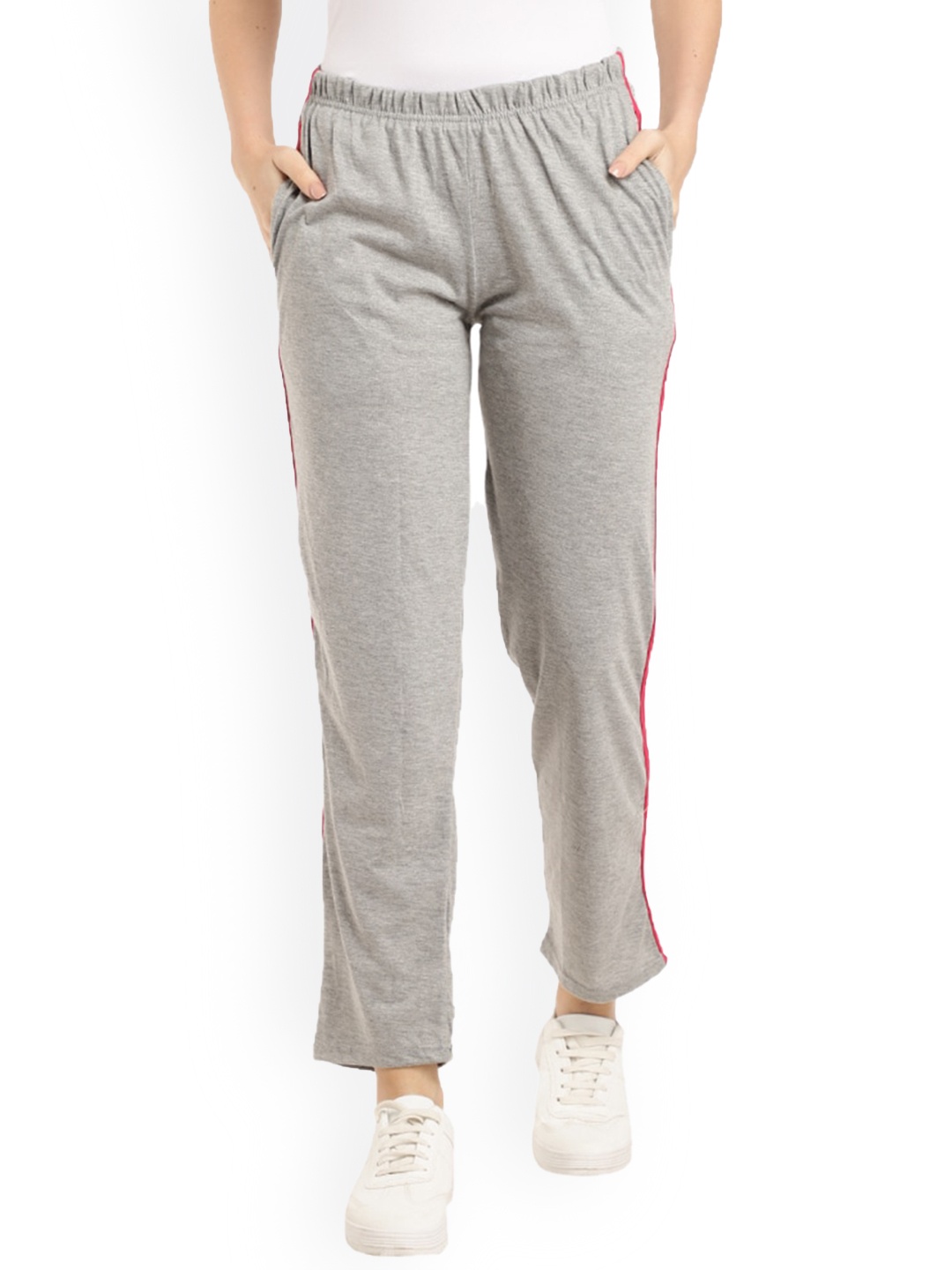 

V-Mart Women Mid-Rise Track Pants, Grey