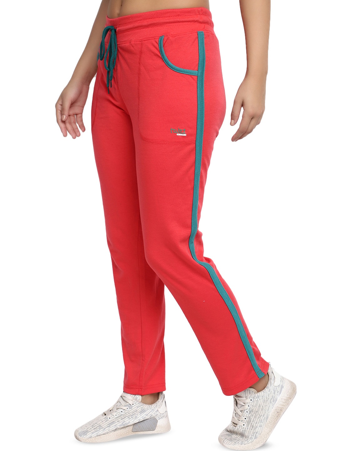 

V-Mart Women Mid-Rise Track Pants, Coral