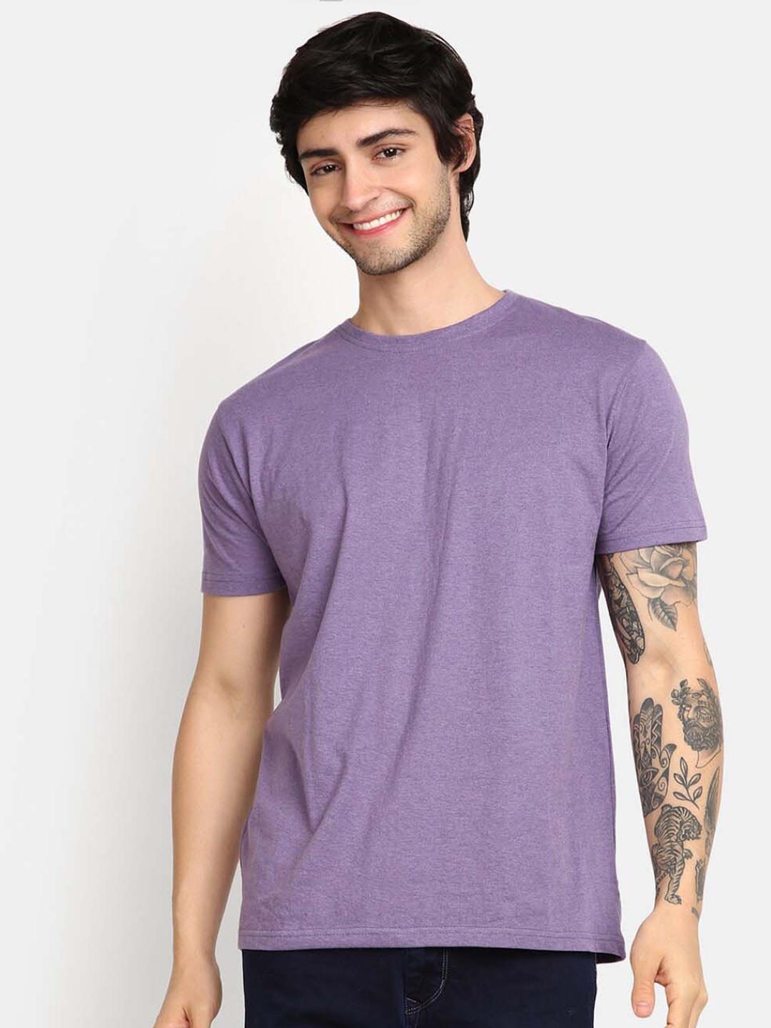 

V-Mart Round Neck T-shirt, Mauve