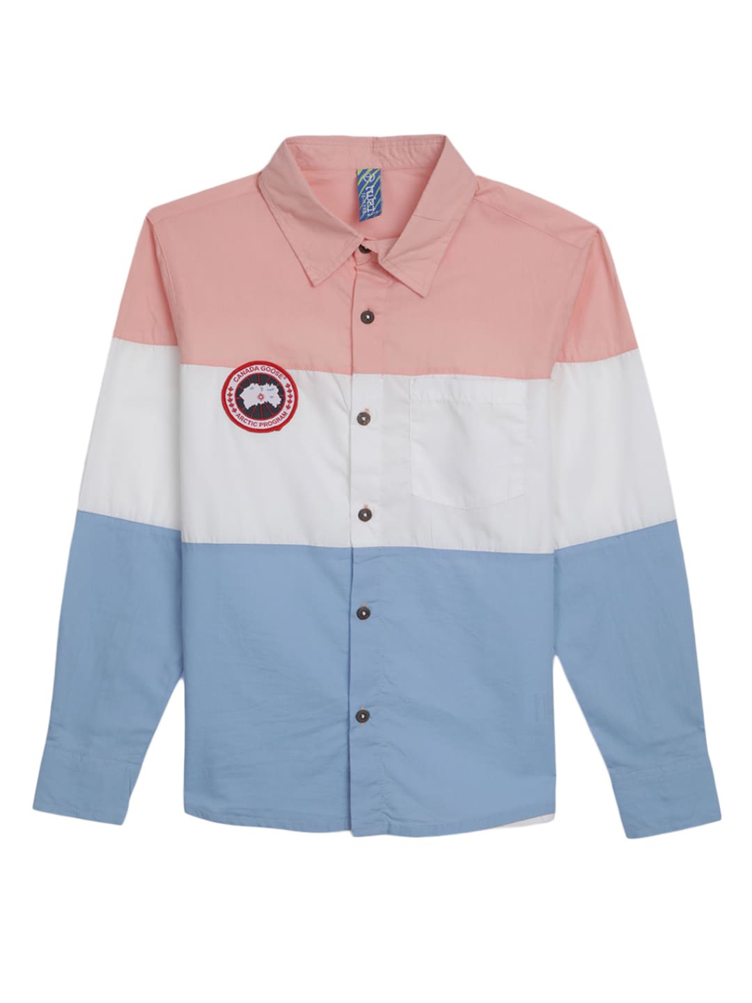 

V-Mart Boys Colourblocked Opaque Cotton Casual Shirt, Pink