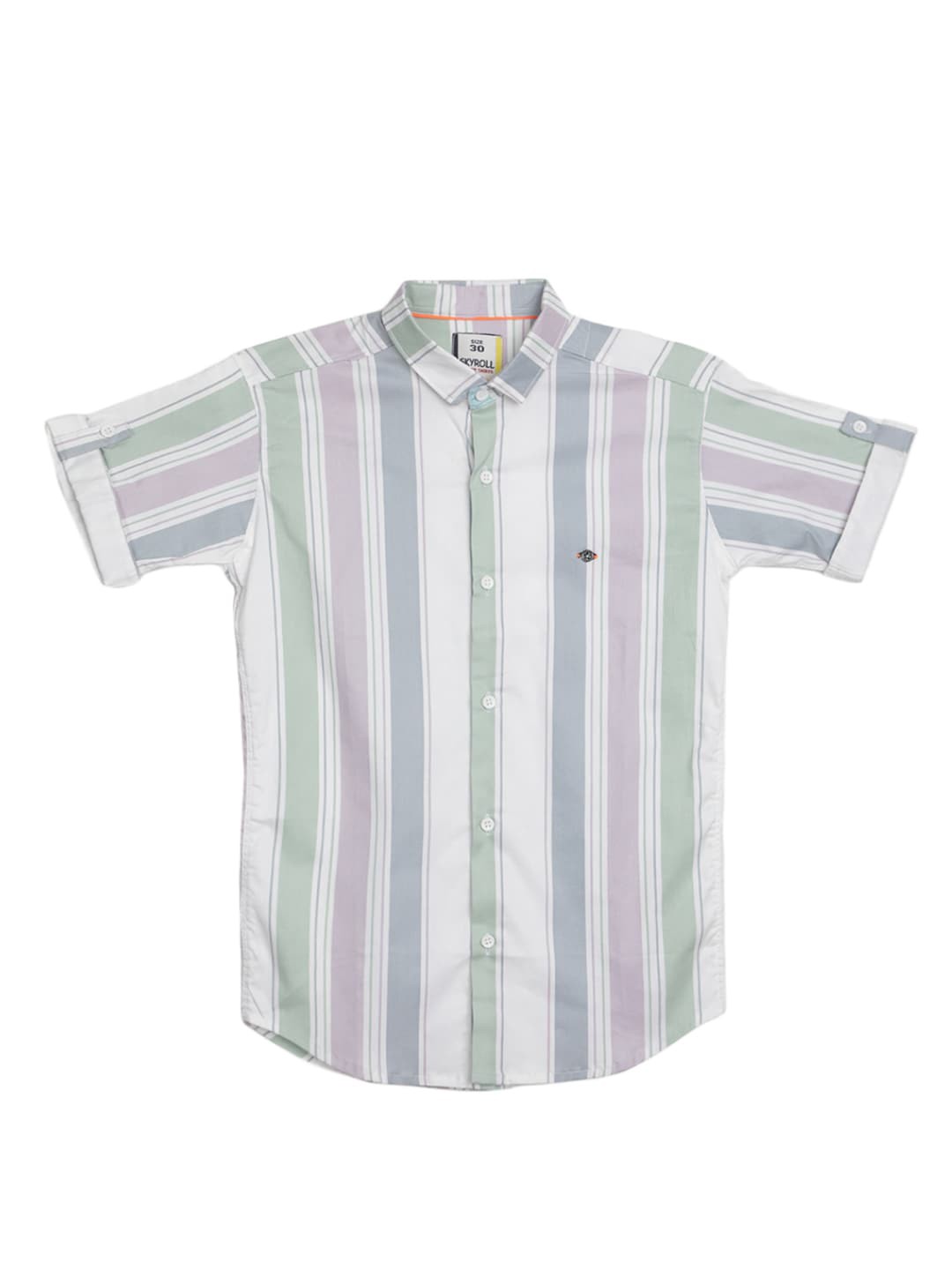 

V-Mart Boys Multi Striped Cotton Casual Shirt, White