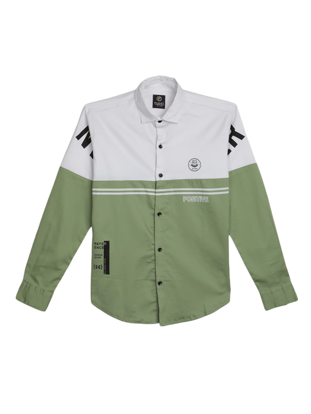 

V-Mart Boys Colourblocked Casual Shirt, Green