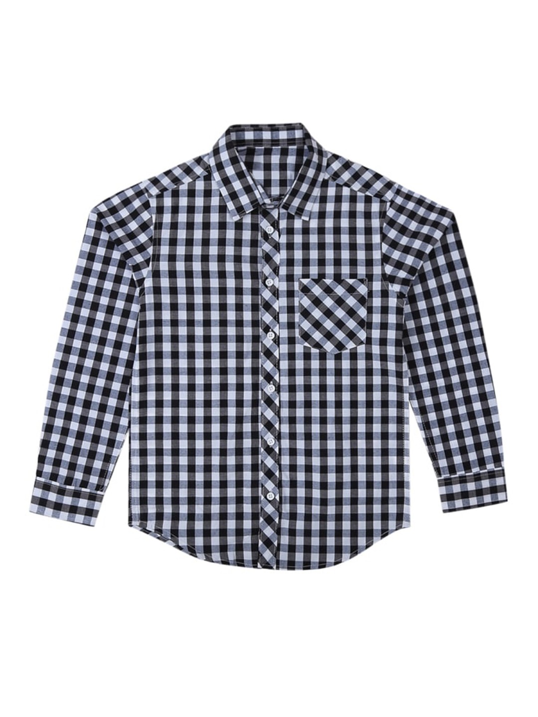 

V-Mart Boys Opaque Checked Cotton Casual Shirt, White