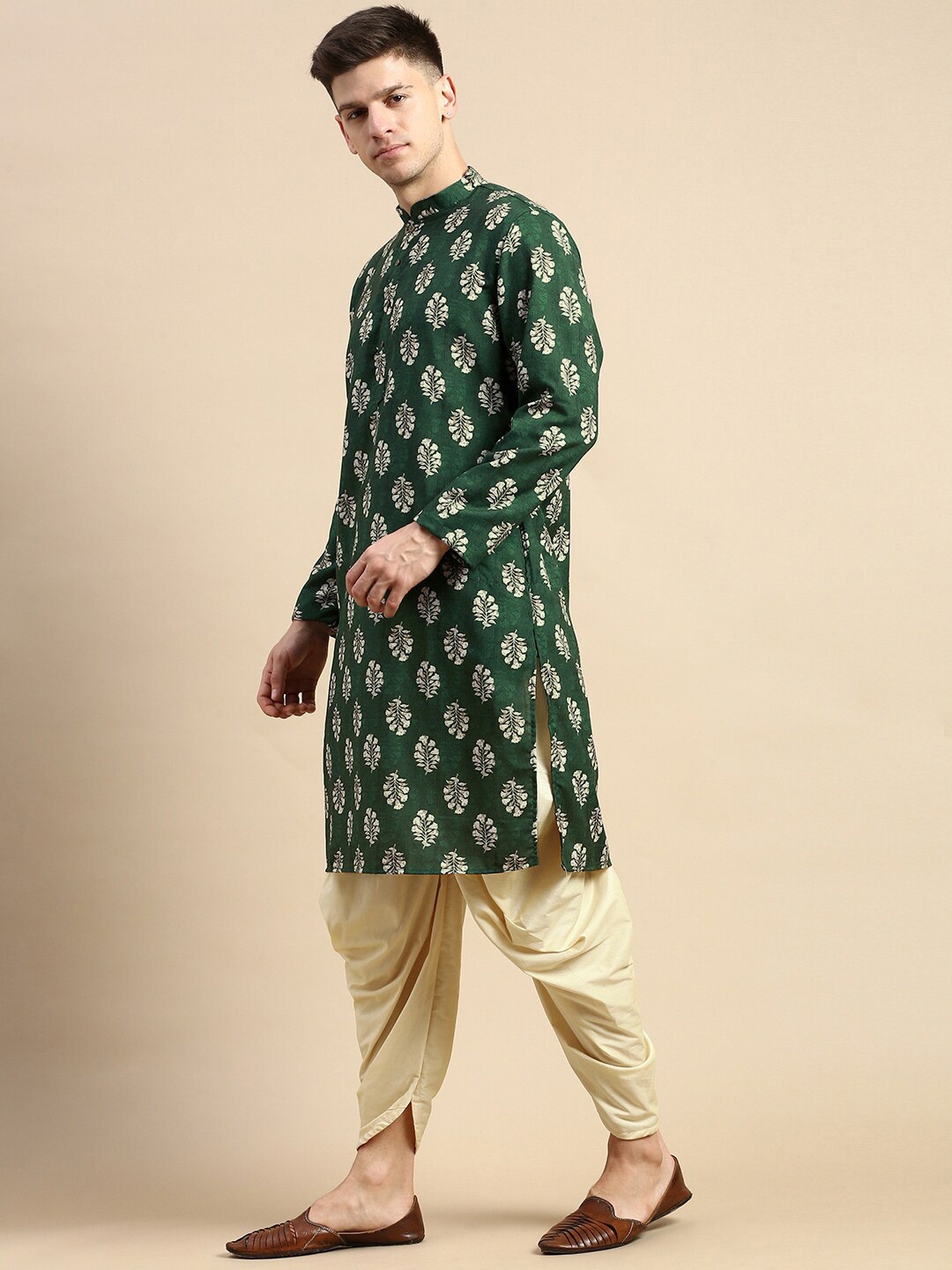 

Anouk Green Ethnic Motifs Printed Straight Kurta