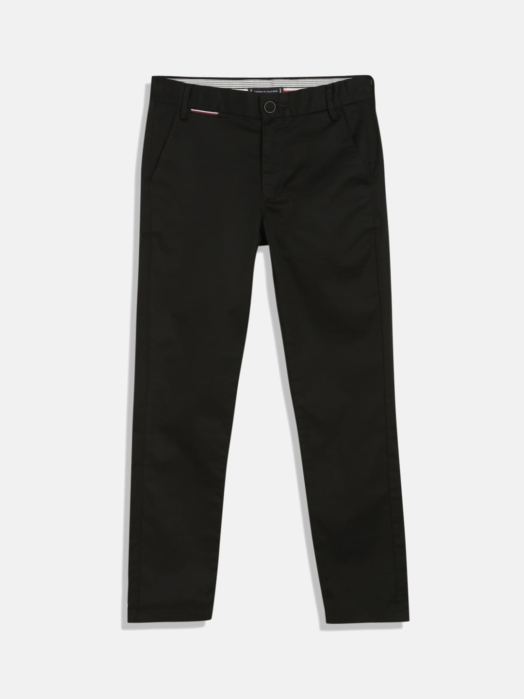 

Tommy Hilfiger Boys Mid-Rise Stretchable Chinos Trousers, Black