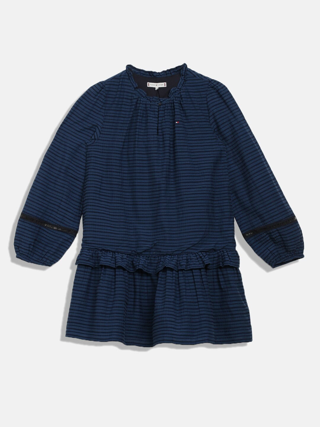 

Tommy Hilfiger Girls Striped A-Line Dress, Blue