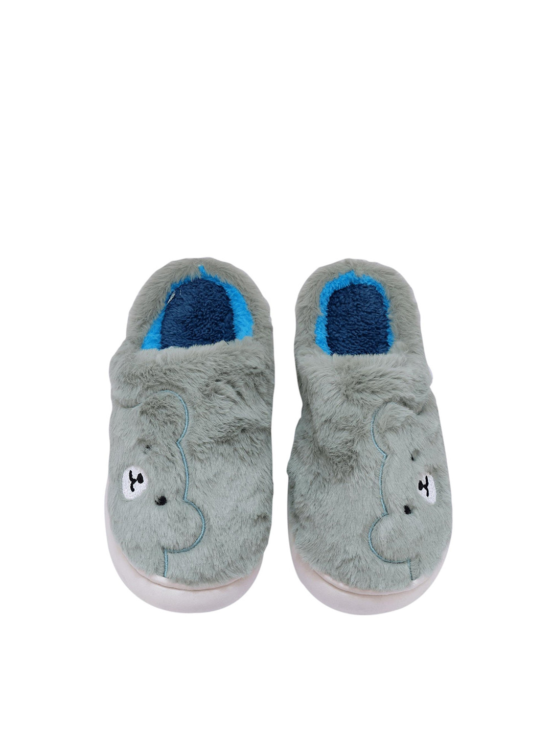 

Miscreef Women Winter Fur Room Slippers, Sea green