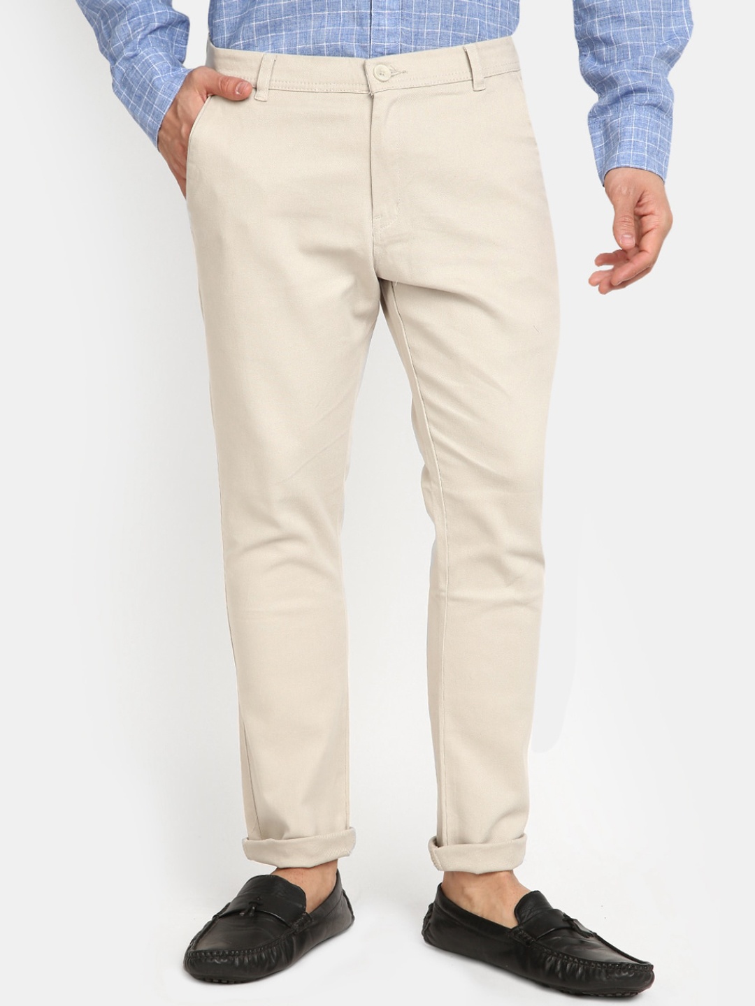 

V-Mart Mid-Rise Regular Fit Chinos Trousers, Beige
