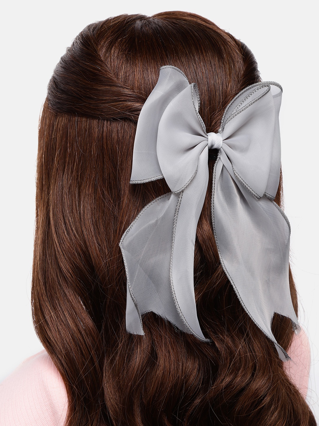

LAIDA Women Set of 2 Embellished Alligator Hair Clip, Brown