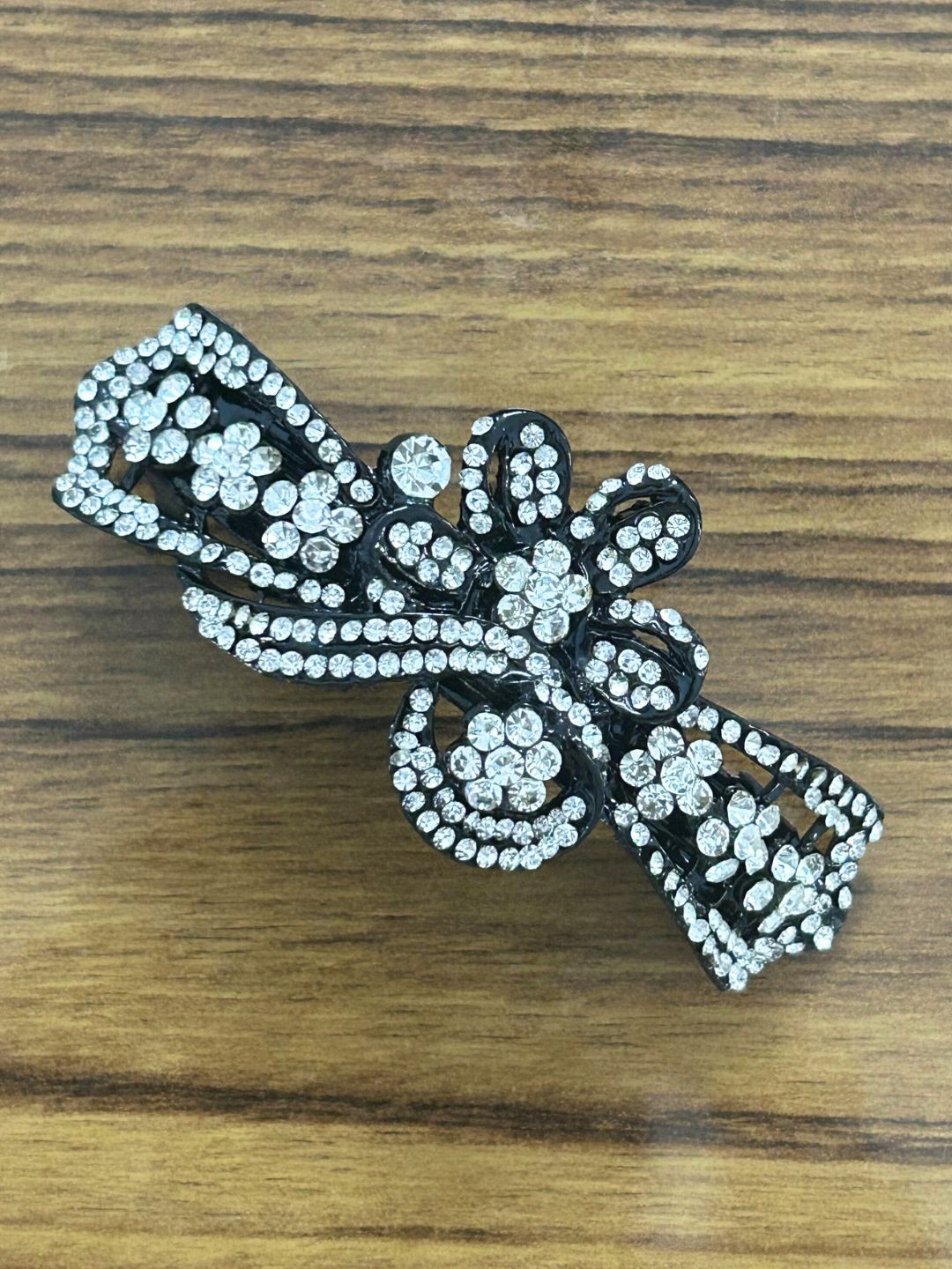 

LAIDA Women Embellished French Barrette, Black