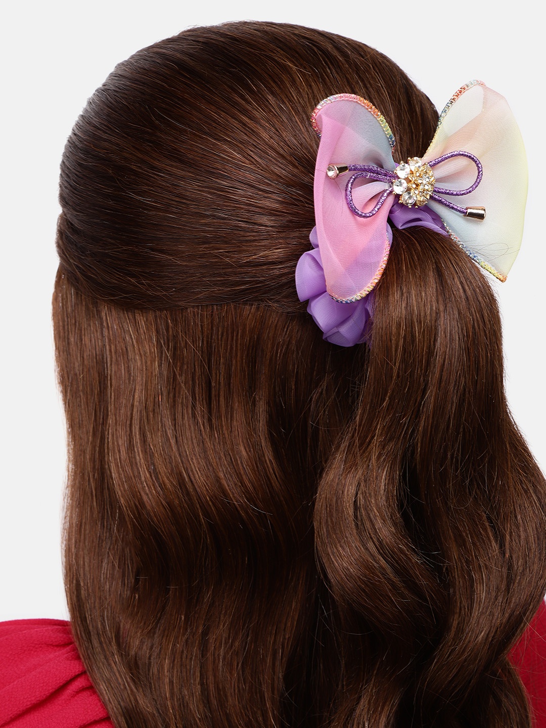

LAIDA Women Set of 2 Embellished Ponytail Holders, Pink
