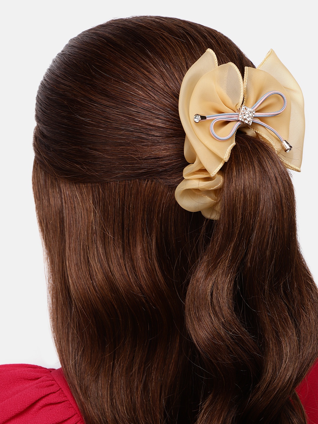

LAIDA Women Set of 2 Embellished Ponytail Holders, Brown