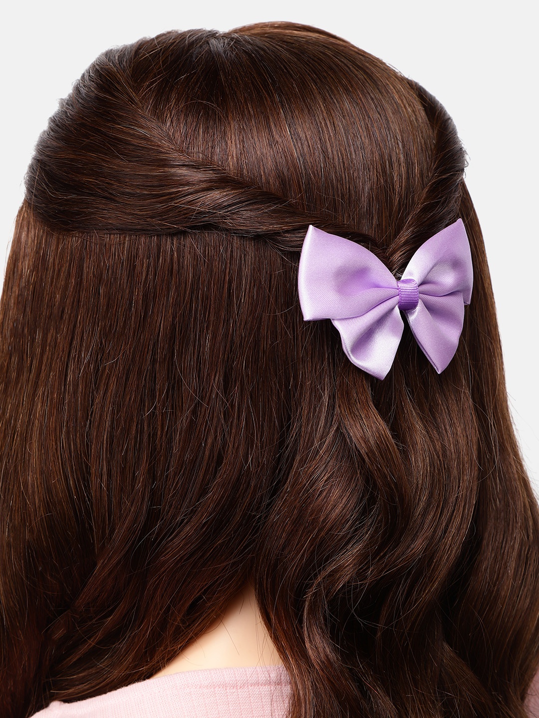 

LAIDA Women Set of 2 Satin Alligator Hair Clip, Purple