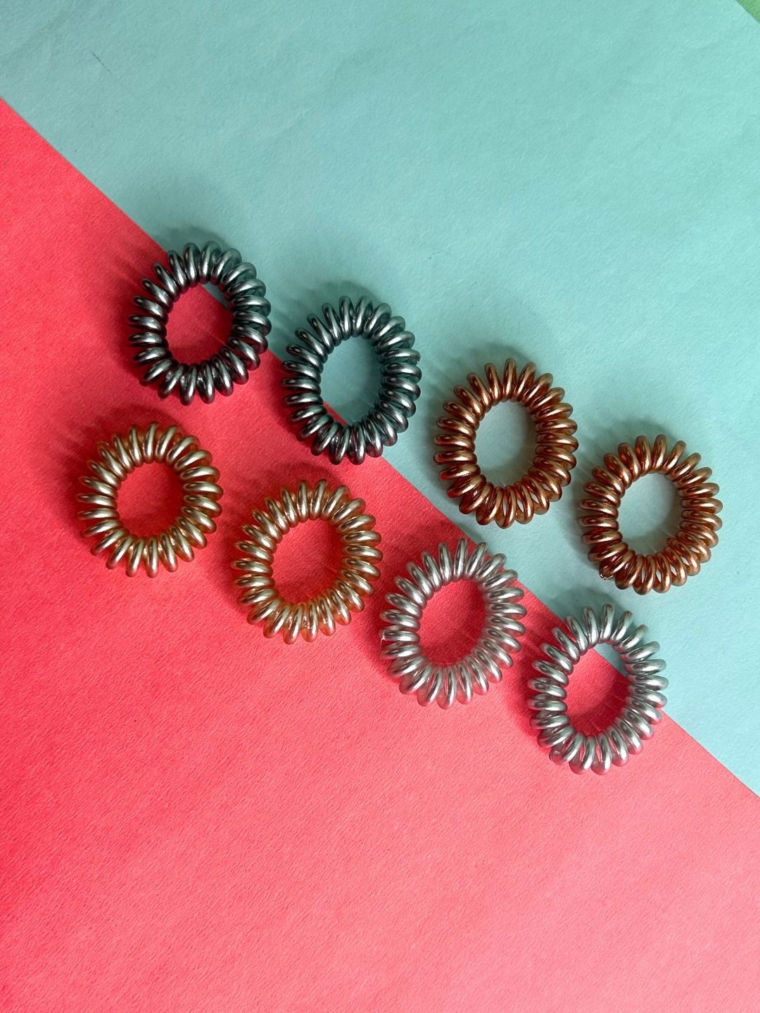 

LAIDA Women Set of 8 Spiral Ponytail Holders, Multi